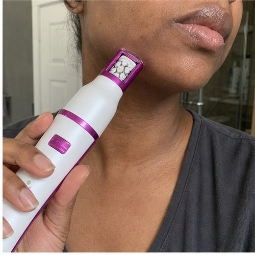 Using Pluxy on short coarse chin hairs