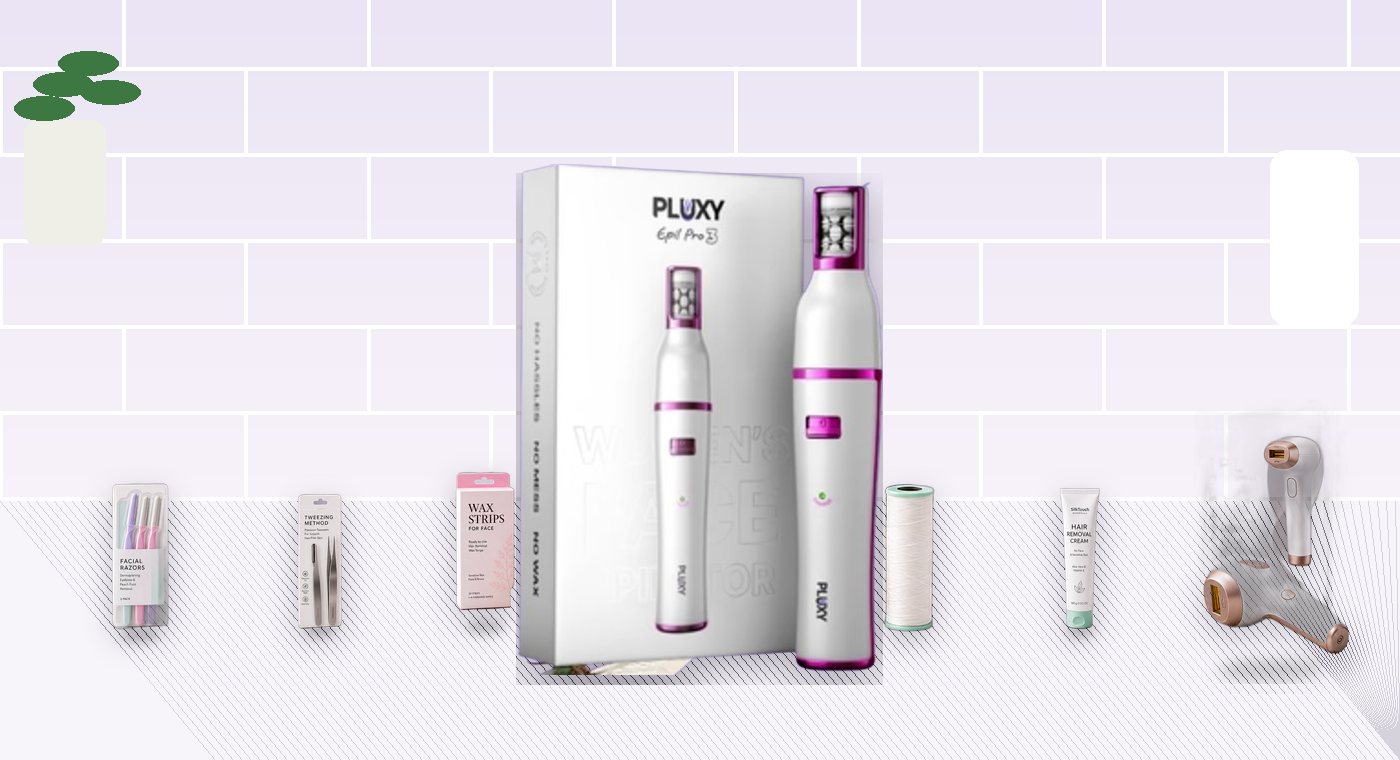Facial hair removal methods compared with Pluxy